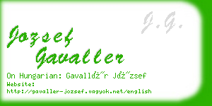 jozsef gavaller business card